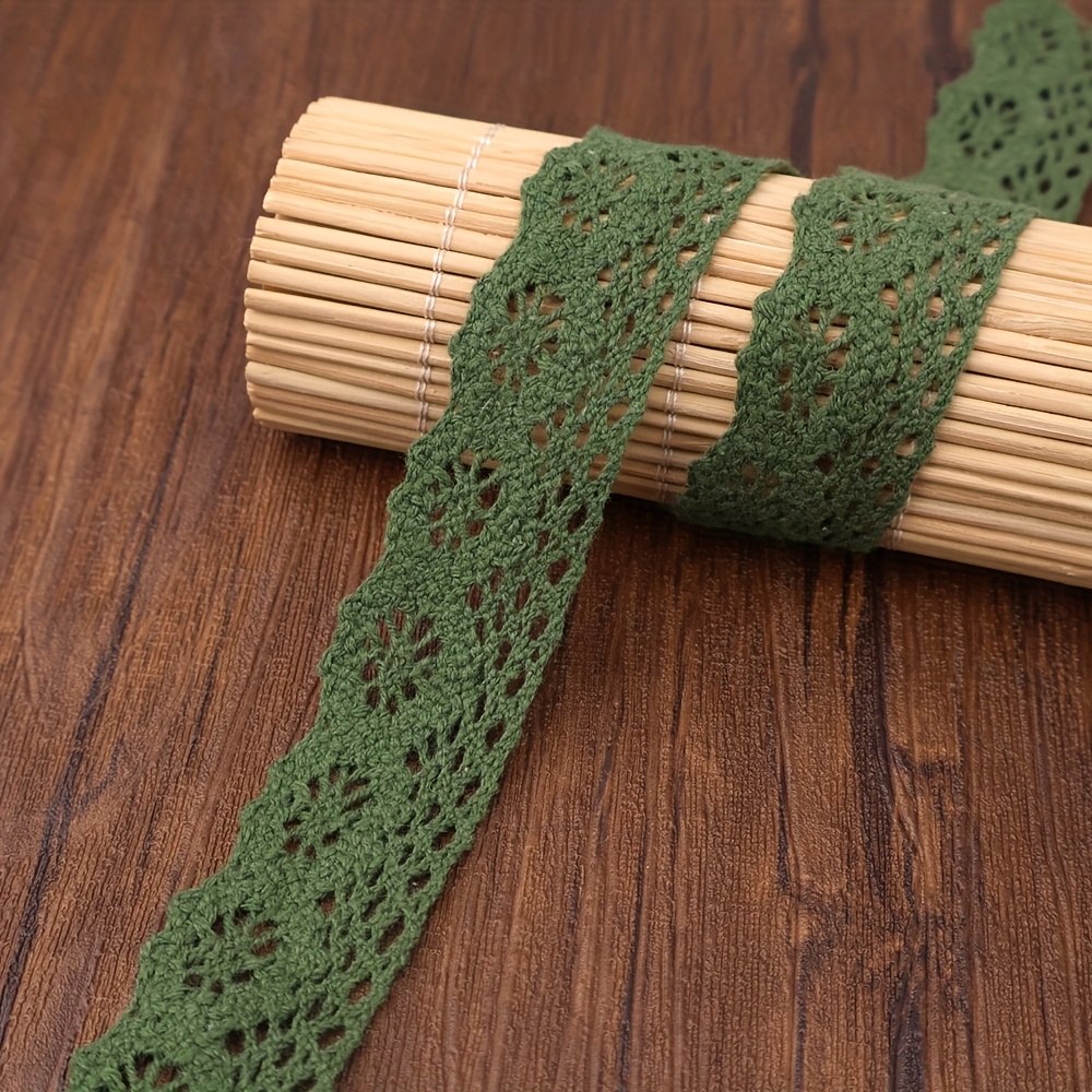 Image of Vintage Lace Trim Measuring By 1 Inch, Perfect For Christmas Packaging, Sewing Projects, Wedding Dresses, Costumes, And Crafts