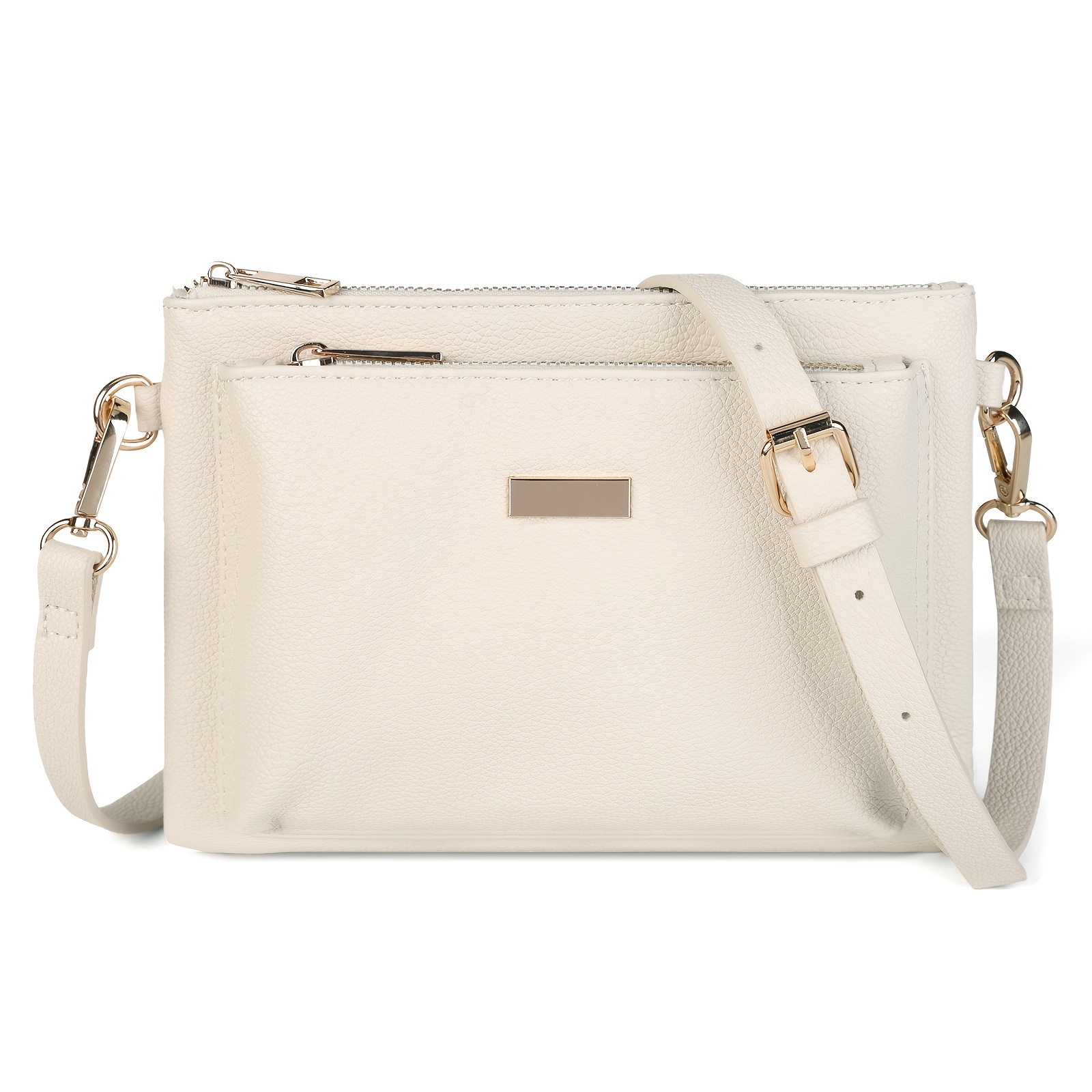 Solid Color Crossbody Bag, Simple And Spacious Multi-compartment Envelope Bag, Versatile Shoulder Bag For Commuting.