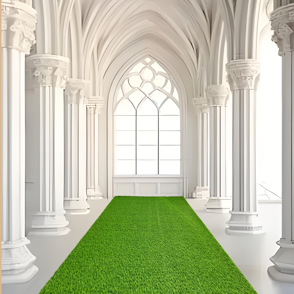Extra Thick 99.06x999.74 cm Green Artificial Grass, Outdoor Rugs, Patio Lawn Mat with TPR Rubber Backing, Non-Shedding Easy to Clean, Suitable for Yard, Garden, Hallway, Christmas Easter Gift