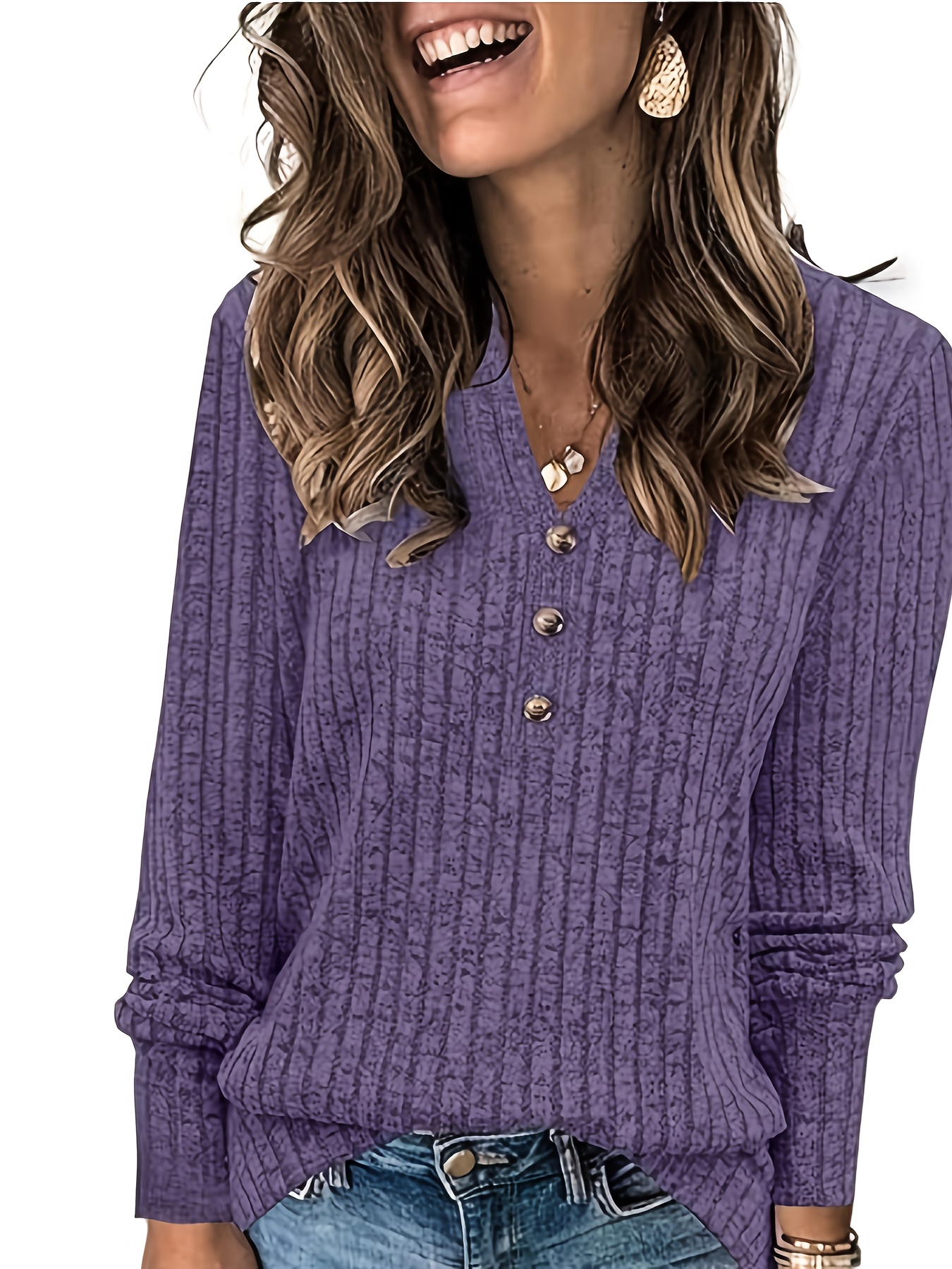 Elegant V-Neck Pullover