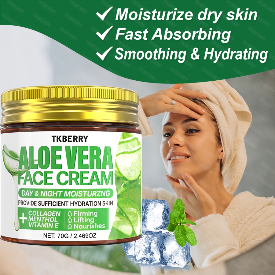 tkberry 70g aloe vera cream collagen vitamin e hydrating - Temu