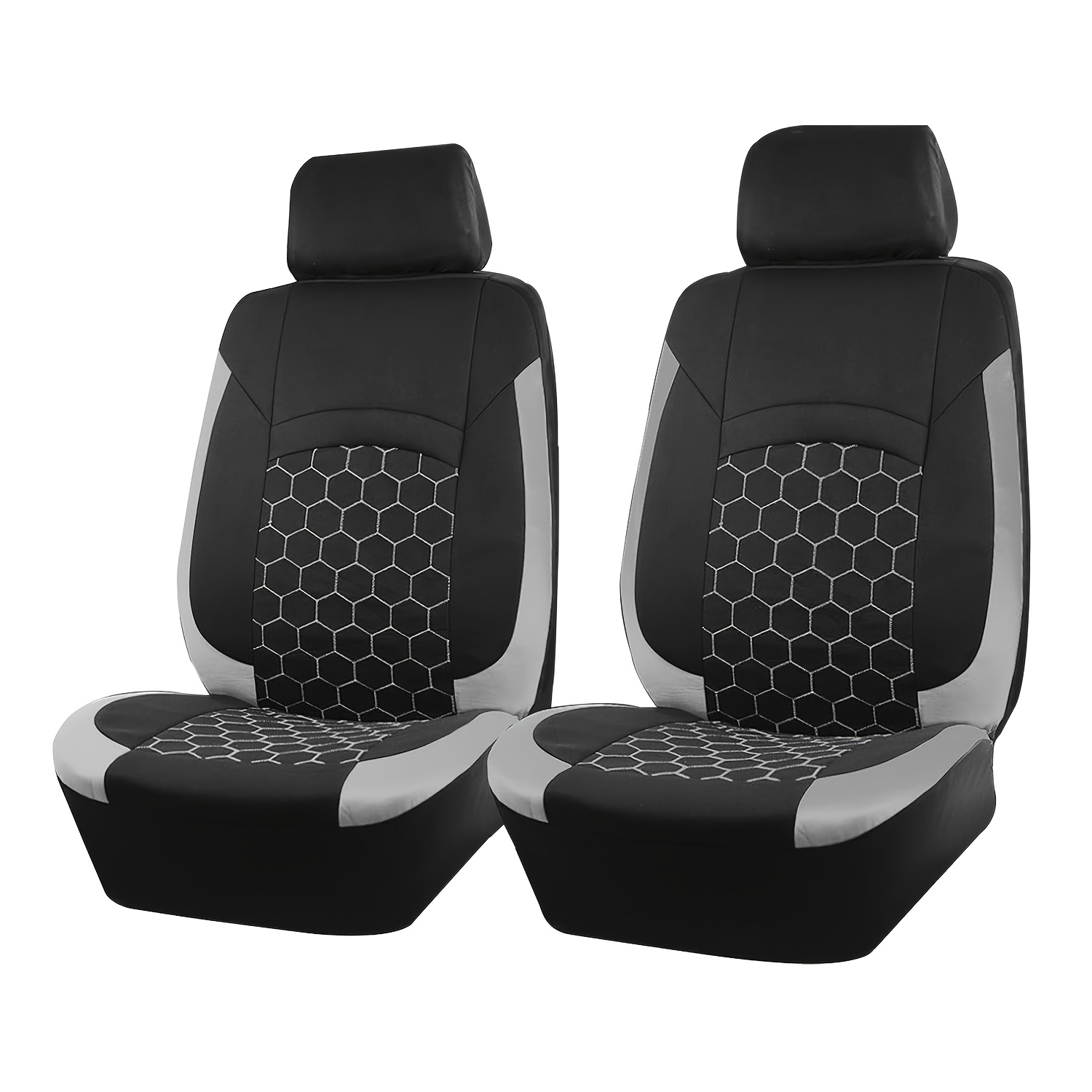 TEMU de asiento de coche acolchada tipo deportivo de fútbol, tamaño universal, par para asientos delanteros