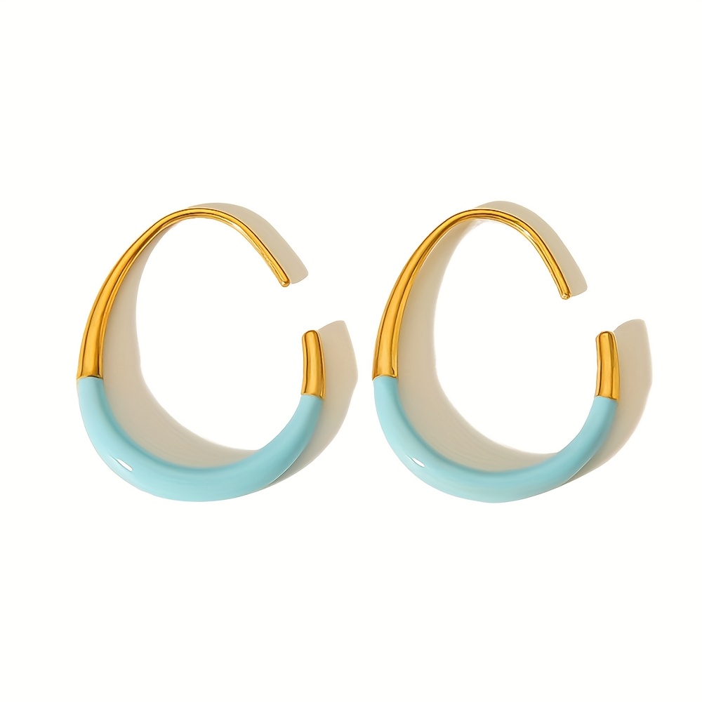 E-shop Hypoallergene goldene Wassertröpfchen-Ohrringe aus Edelstahl, lichtecht, bequem und vielseitig, einfach und elegant, hochwertige, modische