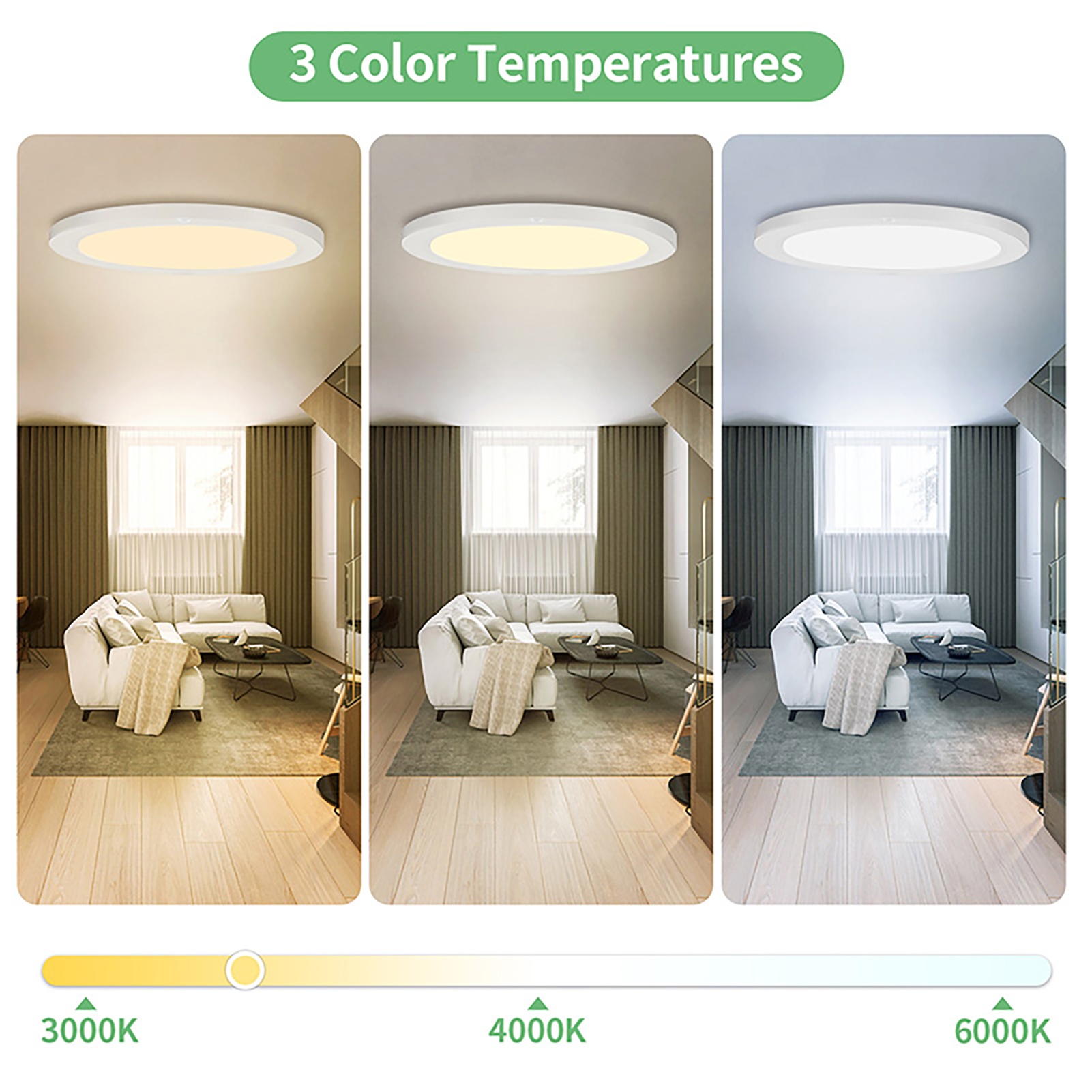 12W Ceiling Light Panel with Human Body Sensor