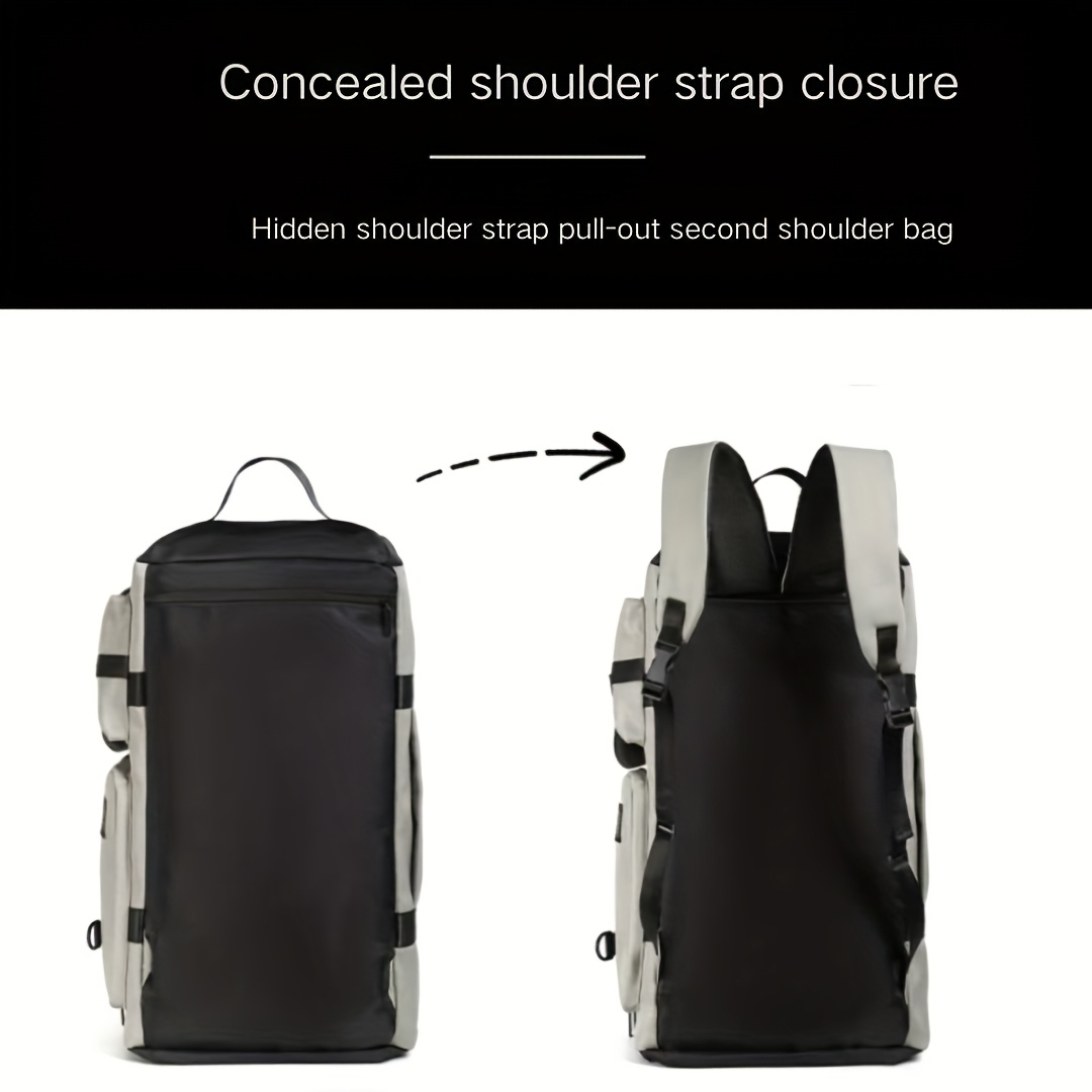 Moqueta de Viaje Multicolor, Mochila Deportiva Unisex para Hombres y Mujeres con Compartimento Independiente para Zapatos, Bolso de Equipaje Multipropósito para Parejas en Vacaciones, Convertible para Uso como Bandolera o de Mano