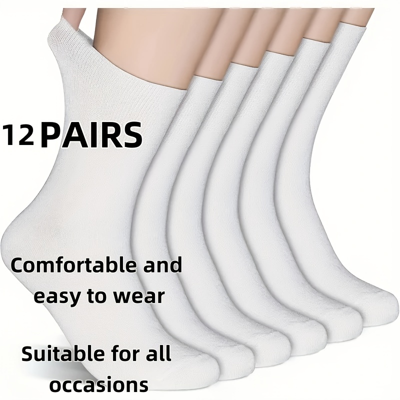 TEMU 12 Pairs Of Bamboo Socks, Unisex Short Style Soft And Breathable