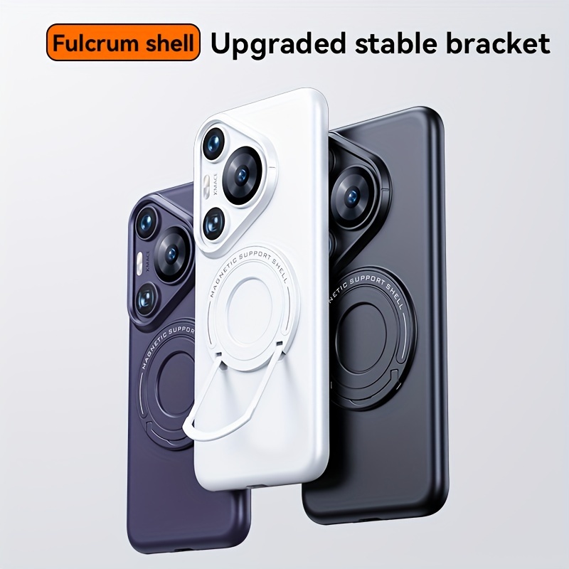 For Huawei Pura 70/Pura 70 Pro Premium Stand Phone Case, Comfortable Hand Feel, Classic Retro High Quality Pura 70 Pro Drop Resistant Case_voghion.com