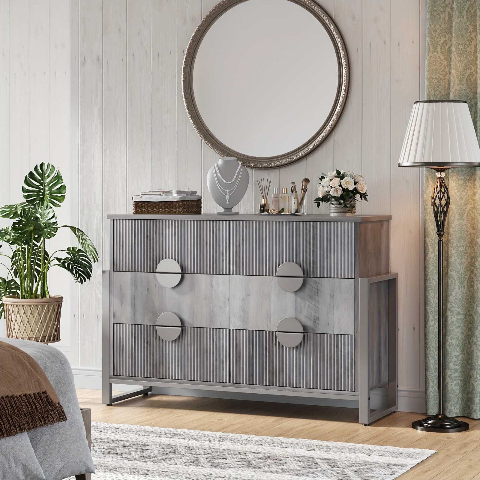 white floral homecoming dresses Rae 6 Drawer 54'' W Double Dresser – BedroomFurnitureDesign