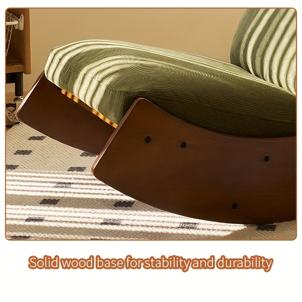 Comfortable Glider Rocking Chair, Upholstery Glider Chair, Accent Chair with Solid Wood Frame, Perfect for Multiple Settings Accent Reading Chair for Bedroom,Living Room