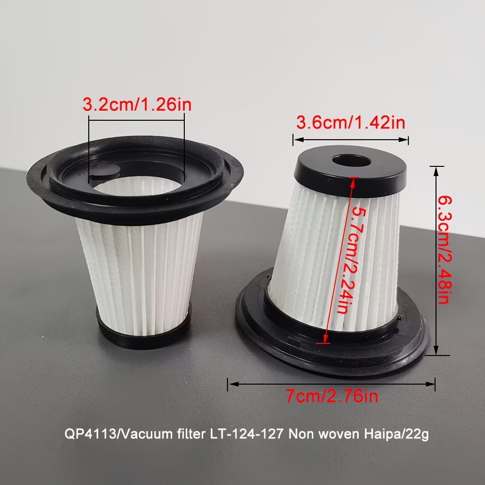 1pc Car Vacuum Cleaner Filter Element Vacuum Cleaner Filter Replacement Head Lt-124-127 Non Woven Haipa 64x71x36mm