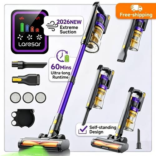 x11 free standing cordless vacuum cleaner 60 min with led display anti brush 550w powerful lightweight cordless 4in 1 stick vacuum cleaner for carpet floor hardwood pet hair