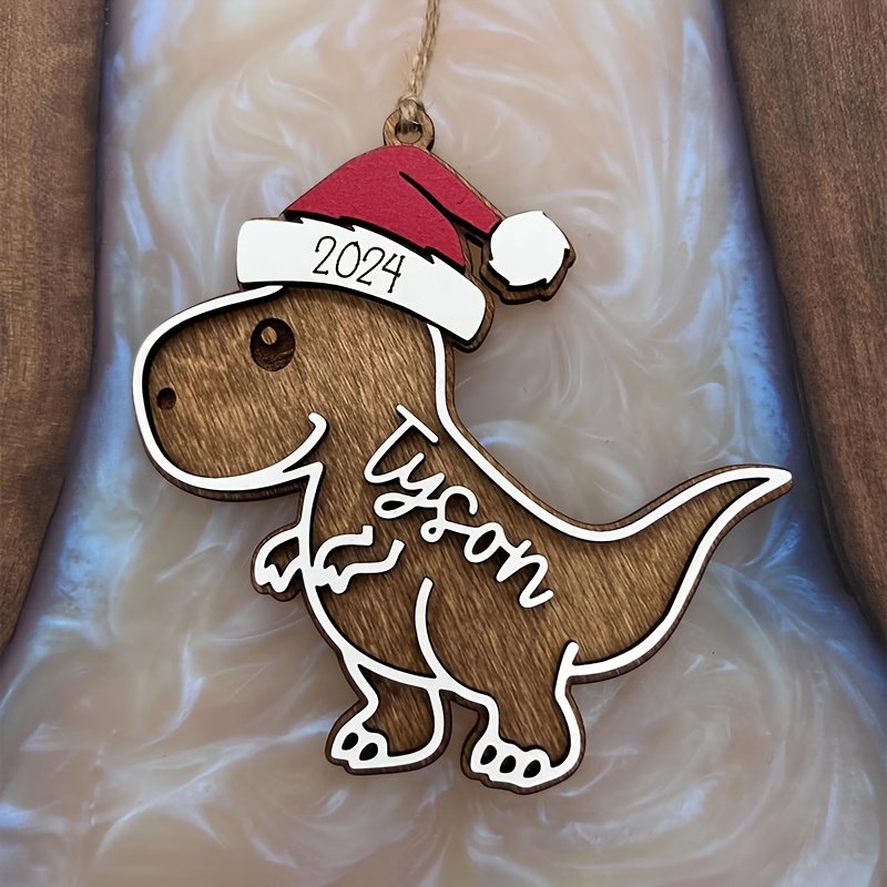 TEMU [customized] Personalized Custom Name Dinosaur Ornaments, Christmas Hanging Dinosaur Ornaments, (, Brachiosaurus, Triceratops, Rex), Christmas