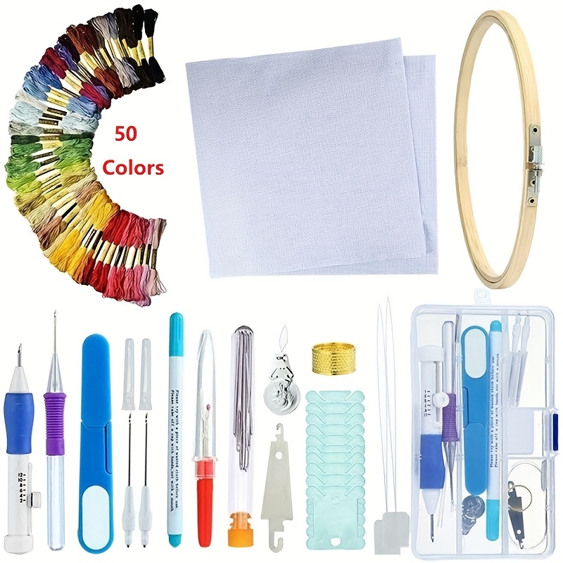 Embroidery Starter Kit with 50 Colors Stitch Thread