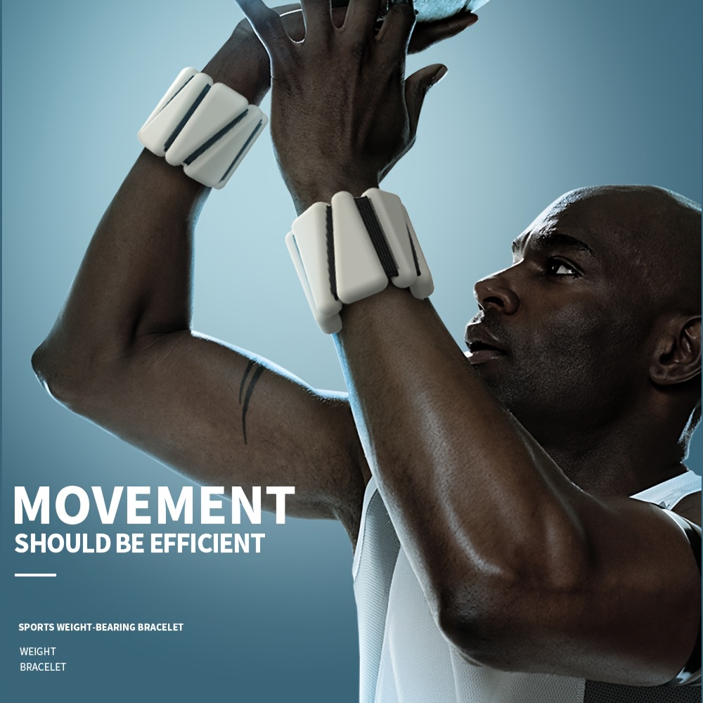 Wrist Weights Set of 2 Adjustable Silicone Workout Weights for Women and Men, Wearable Ankle Wrist Weights Suitable for Yoga Dance Pilates Pool Exercises and Jogging 2lbs