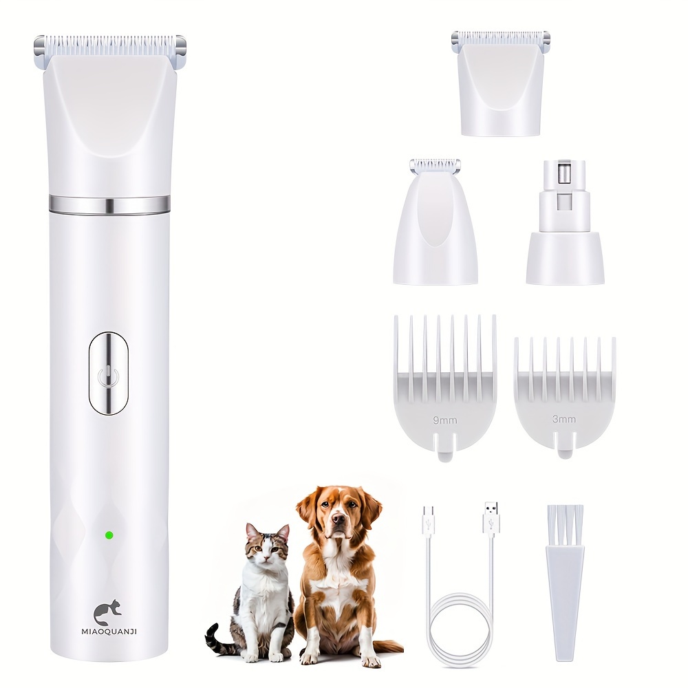 GOOAD Cordless Dog Clippers - Low Noise (<55dB), Rechargeable, Titanium Blade, For Thick Coats, Grooming Kit For Small/Large Dogs & Cats (Blue)