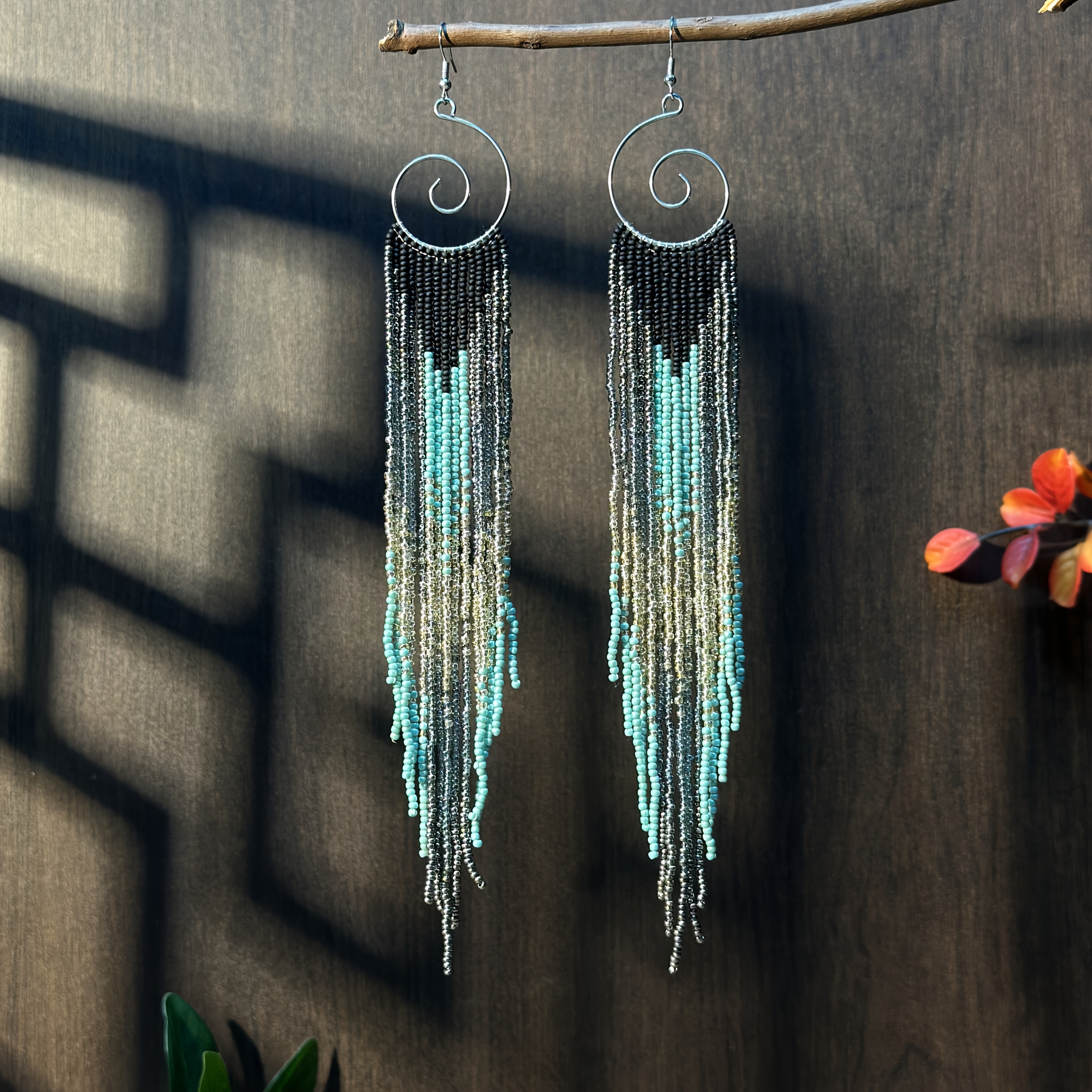 E-shop Boho-Chic Handgefertigte Glasperlen Quastenohrringe - Vintage & Ethno-inspiriert, Leichter Modeschmuck für Frauen, Perfektes Geschenk