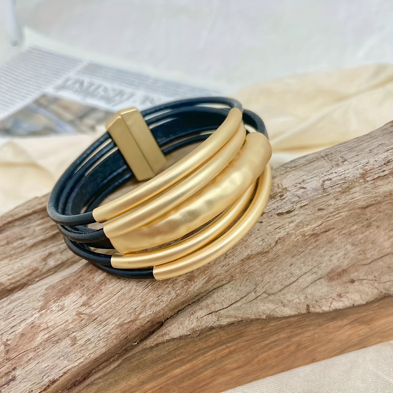 

Versatile Leather Rope Bracelet With A Touch Of European And American Style