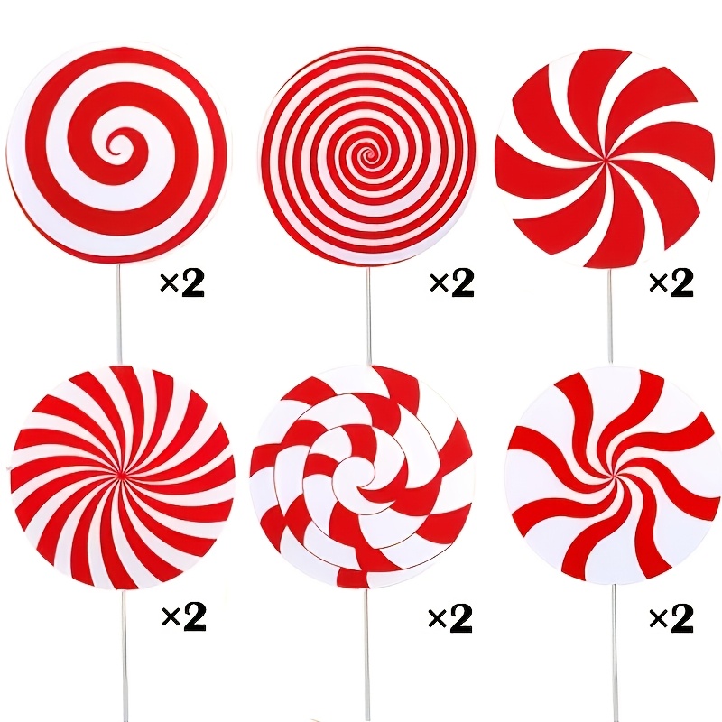 TEMU Large Christmas Candy Ornaments Rustic Christmas Decor Tree Candy Christmas Decorations Plastic Candy Hanging Ornaments Candy Decorative