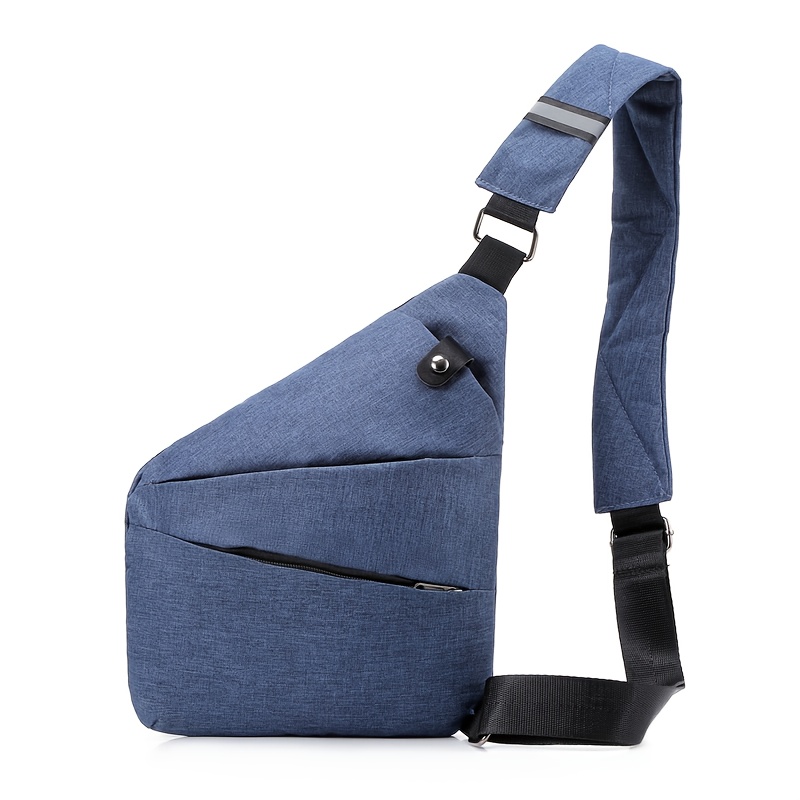 newly   anti theft crossbody bag solid color zipper chest pack with adjustable unisex shoulder strap travel backpack   in multiple colors suitable for daily commuting and  