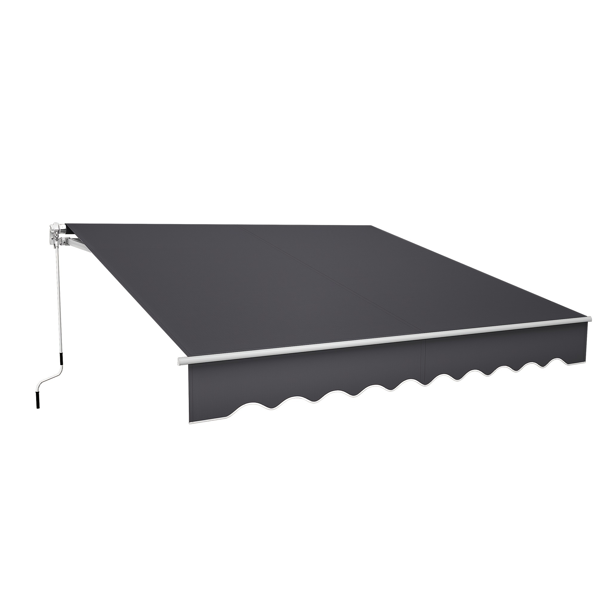 Image of Balcony Awning Articulated Arm Awning Clamp Awning 250x200cm/ 300x250cm/ 360x300cm Sun Awning Sun Protection Dark Grey