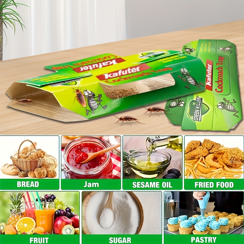 30pcs 25pcs 15pcs 5pcs cockroach traps indoor sticky paper cardboard cockroach house common for kitchen dining room warehouse etc suitable for cockroaches ants   and   crawling pests indoor use no electricity required Product details 4