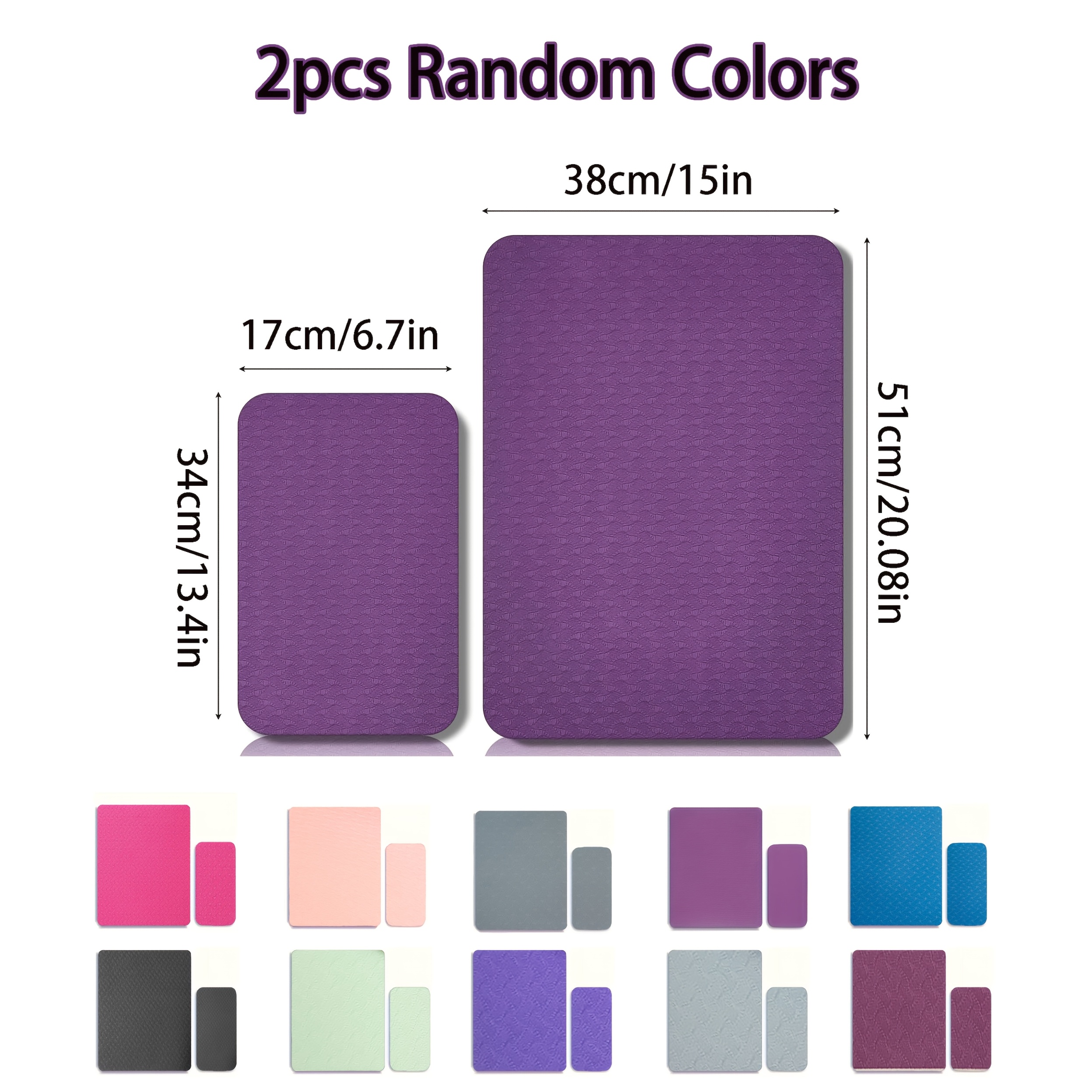Image of 2pcs Sewing Machine Shock Absorbing Pads - Anti-slip, Noise Reducing Rubber Pedal Mats For Embroidery & Sewing, Random Colors (38cm X 51cm And 34cm X 17cm)