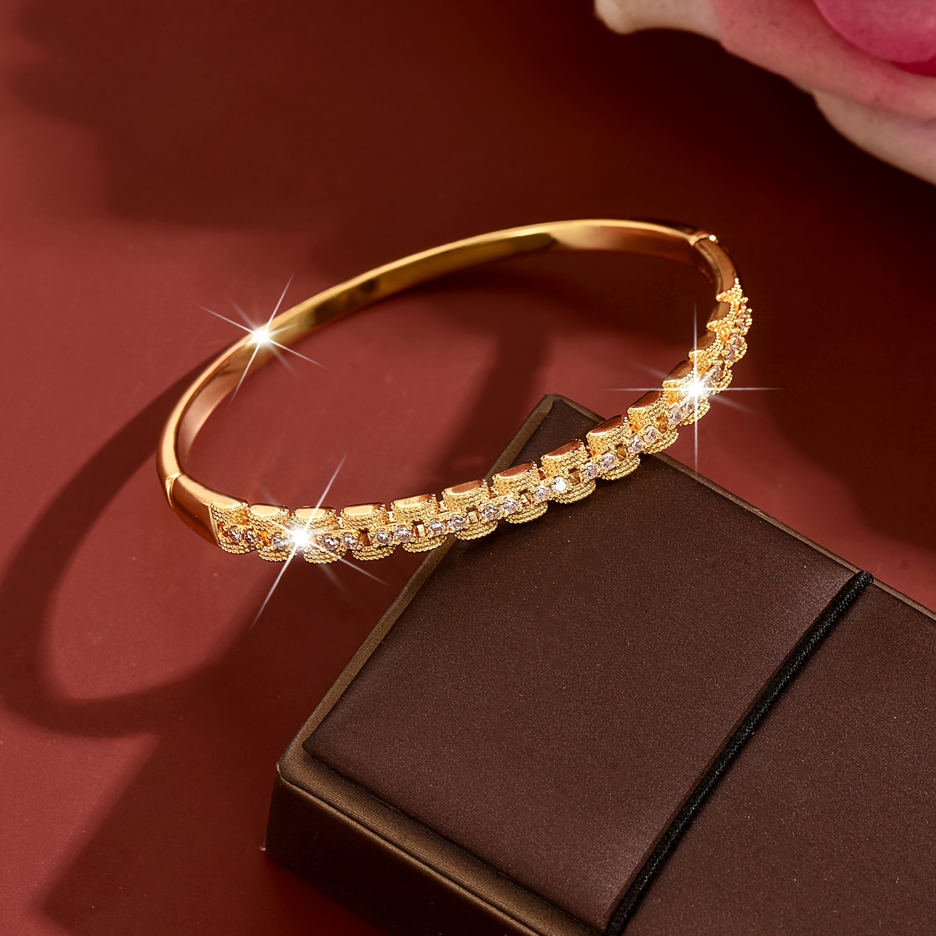 Women's Radiant Rhinestone Bangle for Elegant Occasions