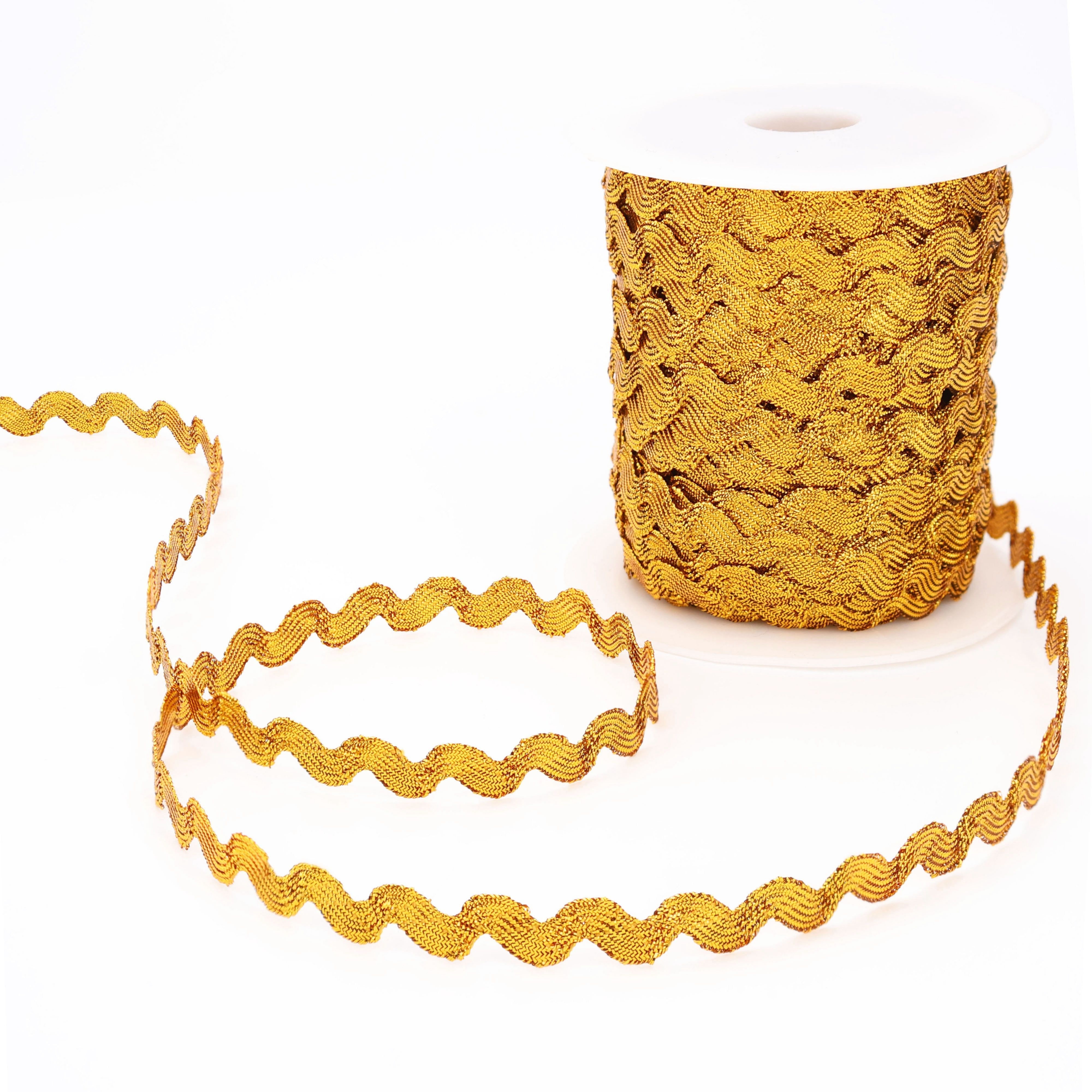 E-shop 40 Yards/Rolle Rick Rack Trim Wellenbogener Fransenbesatz für Basteln, Nähen, Geschenkverpackung, Kleidungsverzierung