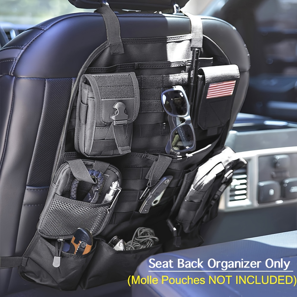 Molle Car Seat Back Organizer, Universal Car Seat Back Protector With Multi-pocket Storage Bag, Tool And Accessory Storage Made Of Durable, Scratch-resistant Material - Ideal Gift For Men's