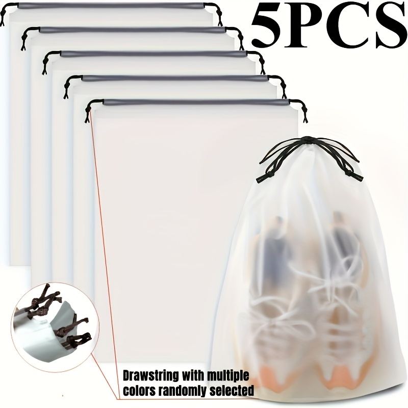 5pcs/set, Travel Shoes Storage Bag, Portable Shoes Packing Bag, Clear Shoes Pouch & Organizer