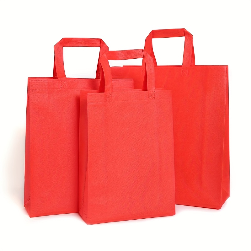 

Custom & Text Tote Bags - 50pcs, Non-woven Fabric, Gifts, Parties, Weddings, Birthdays, And Shopping - In Orange, Pink, Red, Neon Yellow, Burgundy, Black