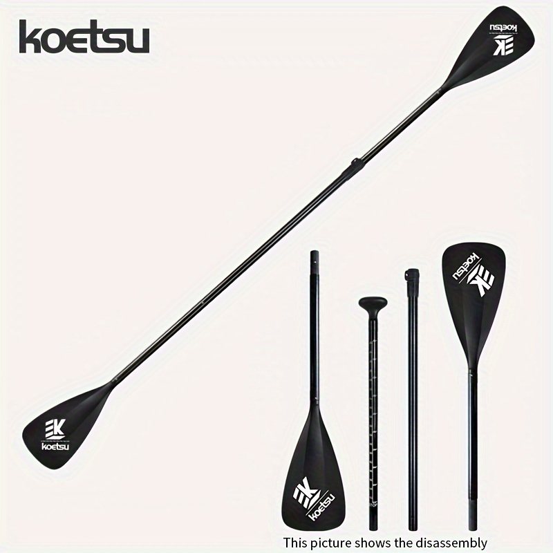 

Koetsu Adjustable Fiberglass Sup Paddle - 3-position, Nylon Blades For Surfing & , Black