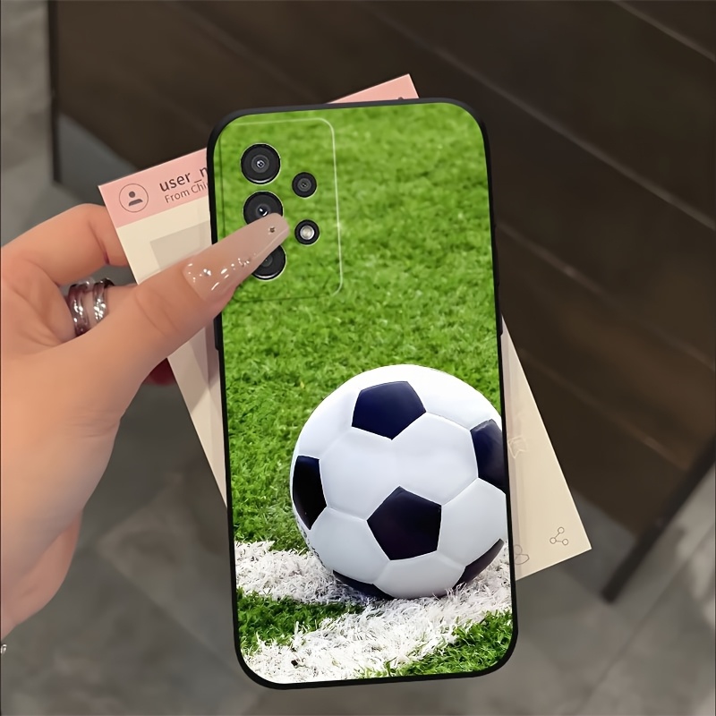 TEMU Phone Case: Durable Dark Tpu Material Football Art Phone Case, Suitable For Galaxy A04, A04s, A05, A05s, A06, A13, A14, A15, A16, A22, A23, A24,