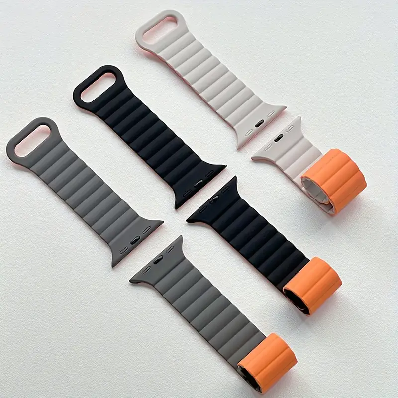Silicone Loop Magnetic Strap For Watch Band Bracelet - Temu