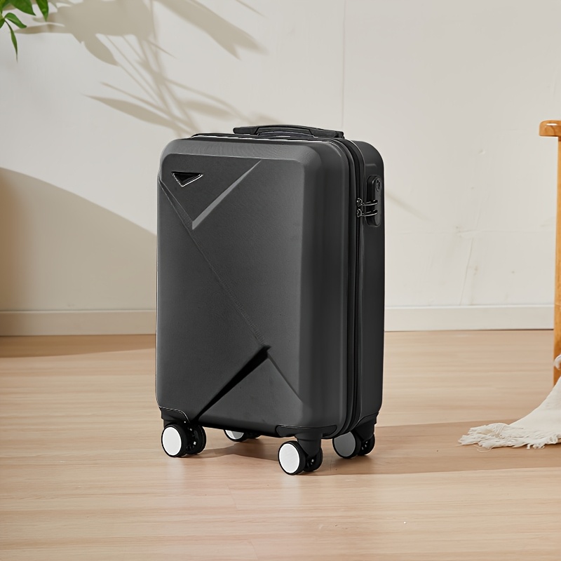 TEMU Fashionable Irregular Personalized 20-inch Travel Suitcase For Business Trips, Featuring A Telescopic Handle, Universal Wheels, And A Password