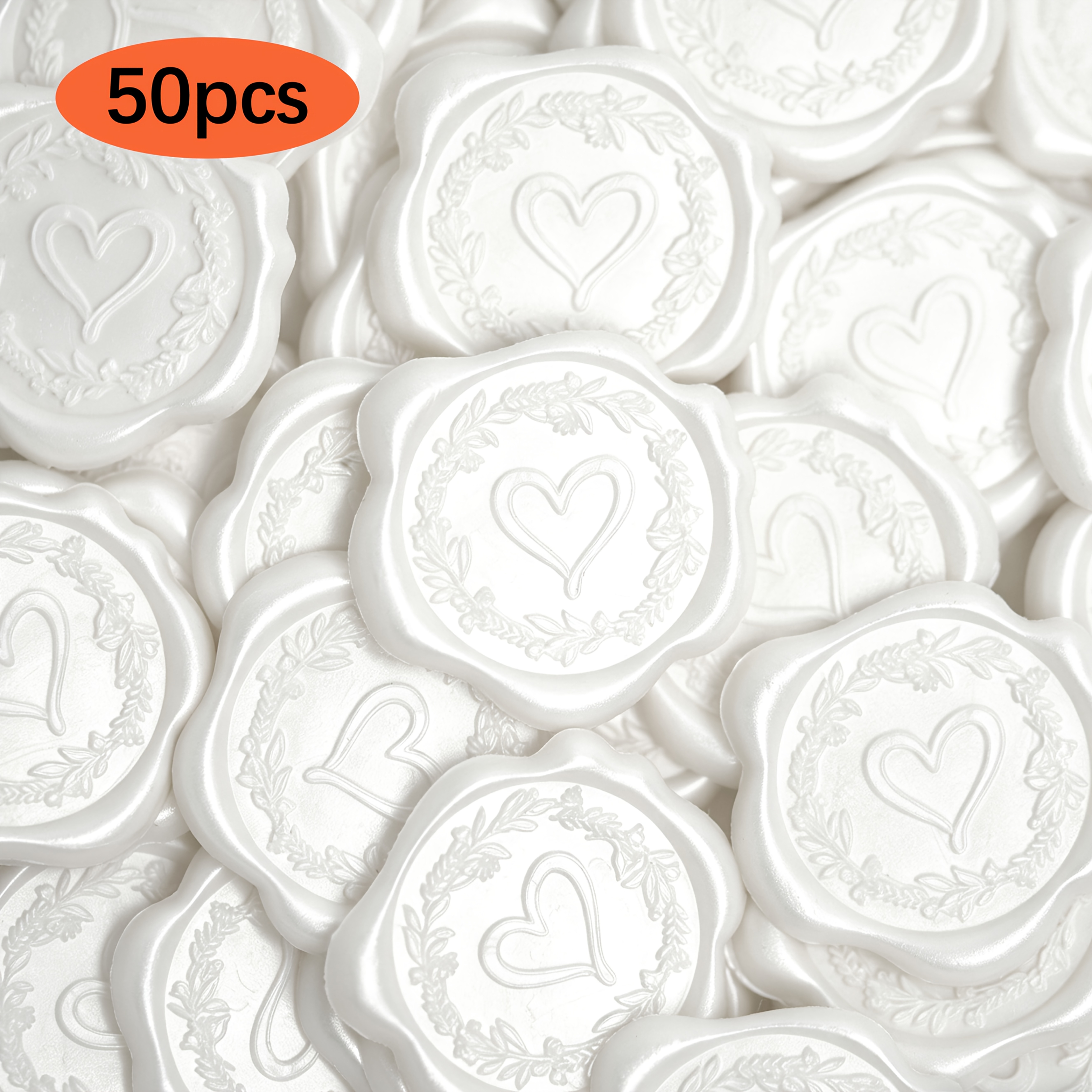 TEMU 50pz/100pz Adesivi Sigillo di Cera a Forma di Cuore Adatti per di Nozze, d'Amore Autoadesivi con Motivi a Sigillo di Cera per Buste, Confezioni