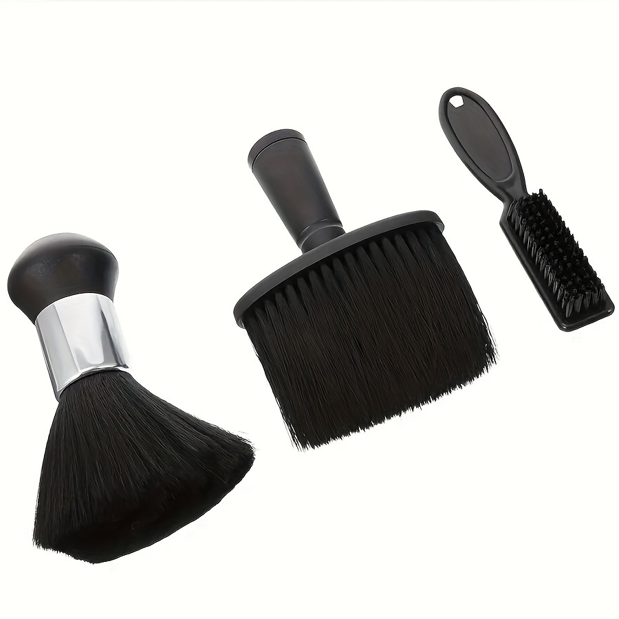 TEMU 3pcs Barber Neck Set – Professional Hair Cleaning Brush Kit For Use, Soft Bristles Haircut Brush, Lightweight Hairdressing Tools For Hair Type, Accessories & Grooming