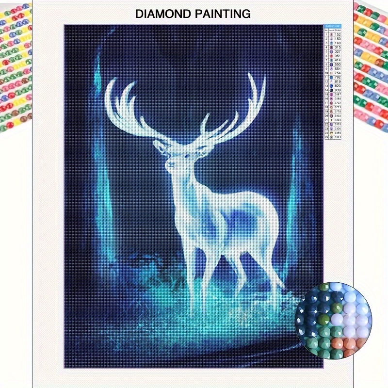 

5d Diy Diamond Painting For Adults And Beginners Frameless Deer Diamond Painting For Living Room Bedroom Decoration 30*40cm