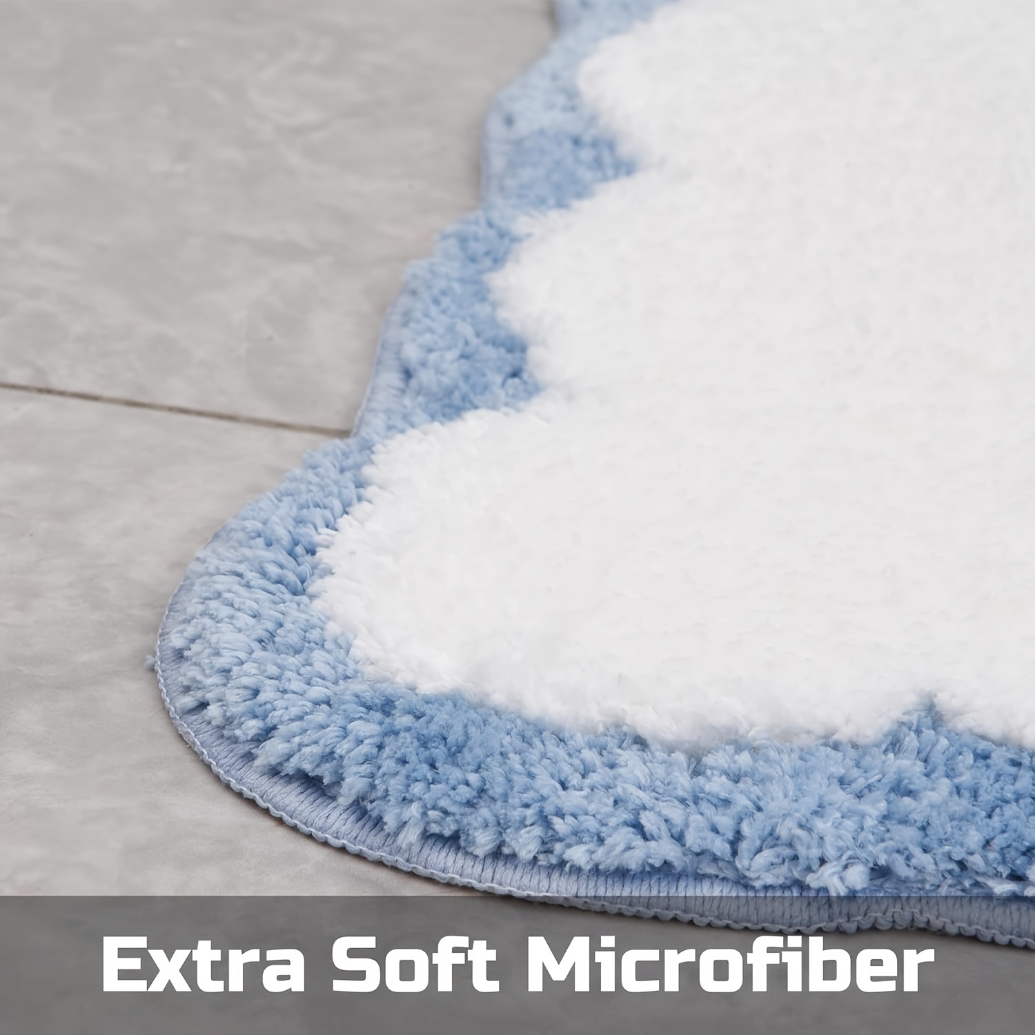 machine washable tufted oblong bath rug with non slip tpr backing polyester ultra absorbent   bath mat ideal for bathroom bathtub and bedroom doorway modern   fluffy plush winter decor decoration Product details 5
