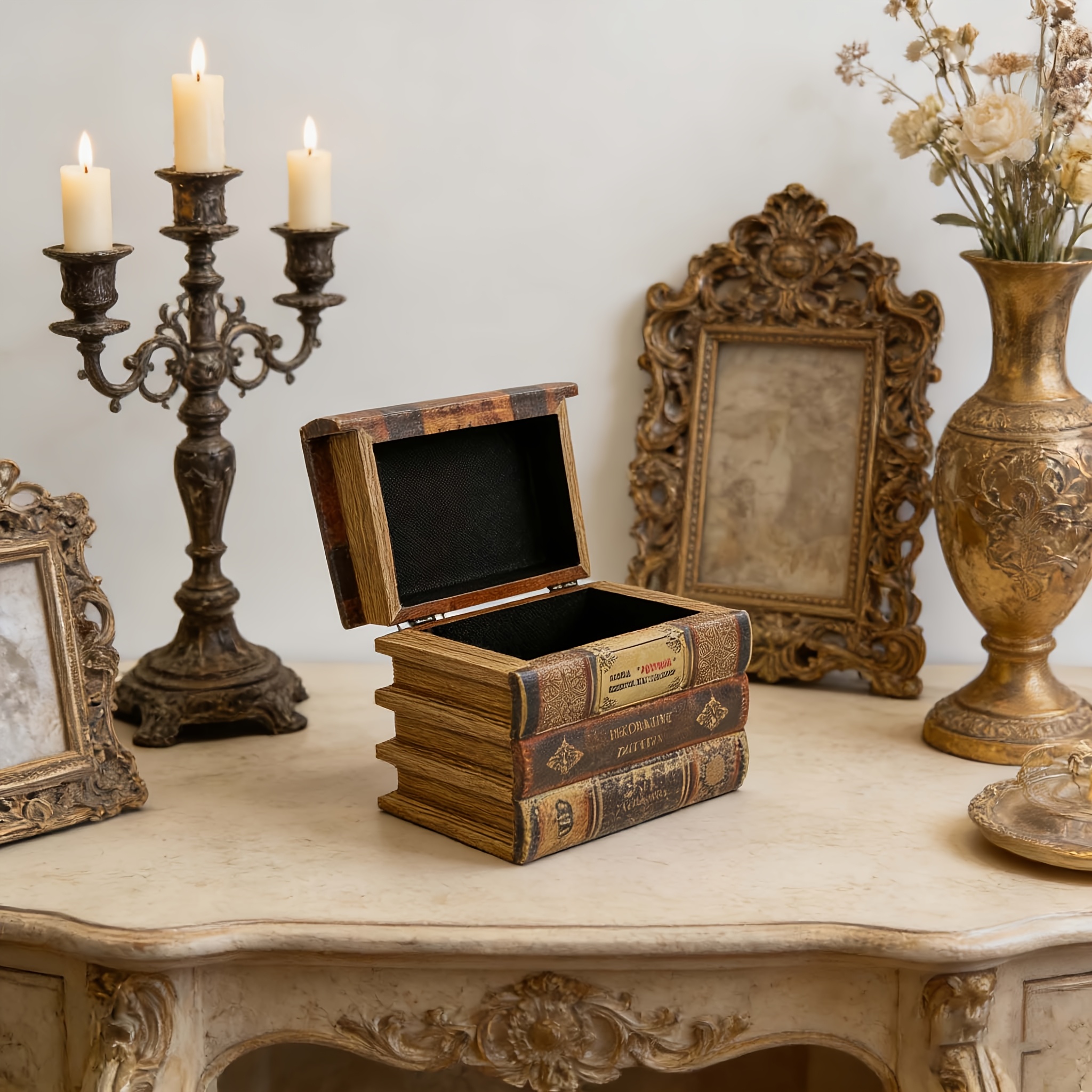 Vintage Book Storage Box | Decorative Chest, Secret Containers, Rustic Jewelry Holder, Keepsake, Creative Gift for Home Office Decoration, Stationery Organizing - Ideal for Mother'S Day Birthdays