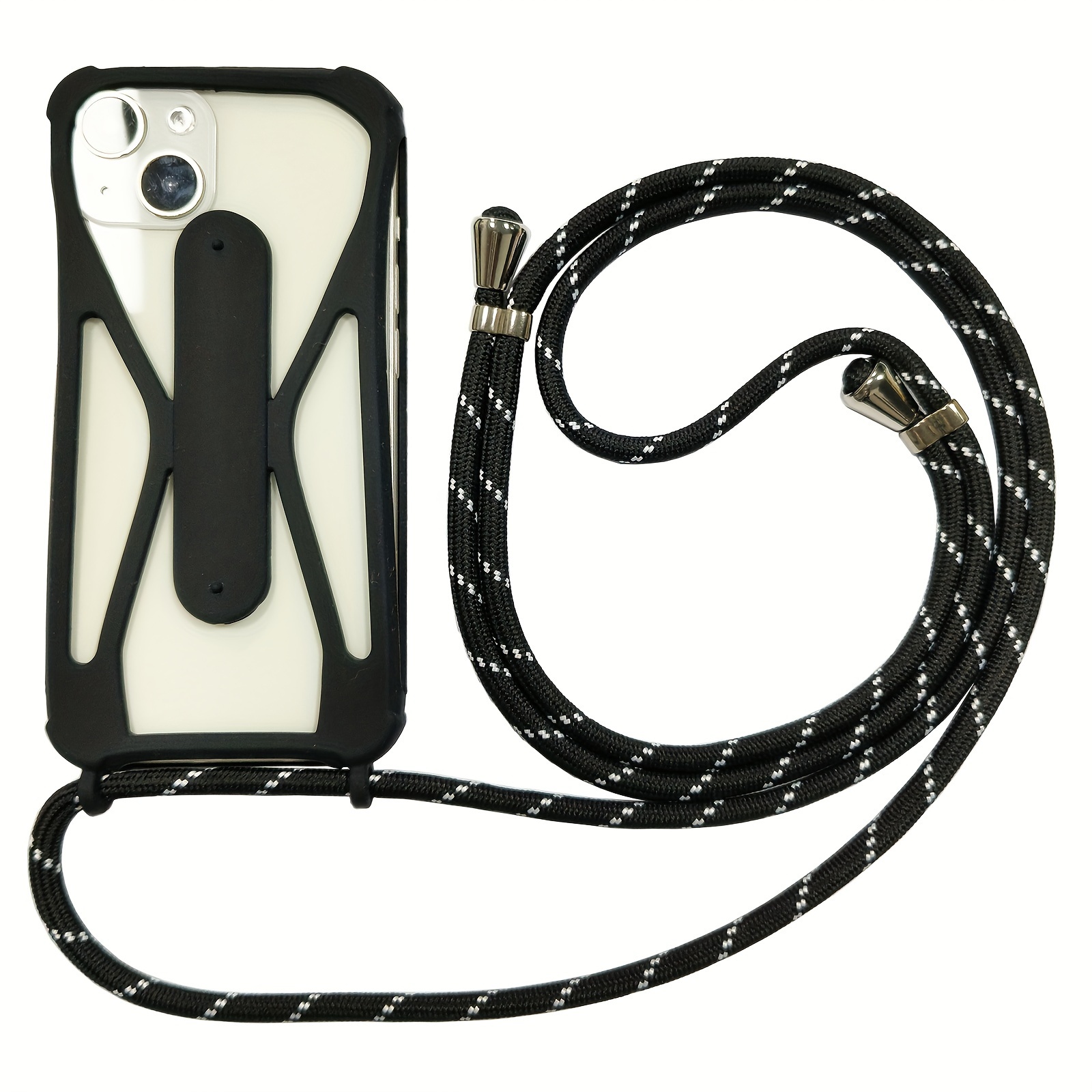 Image of Suitable For 5-6.7 Inches Of Any Smartphone , With Bracket Lanyard Soft Phone Case Phone Case, You Can Adjust The Length Of The Lanyard According To The Body Neck