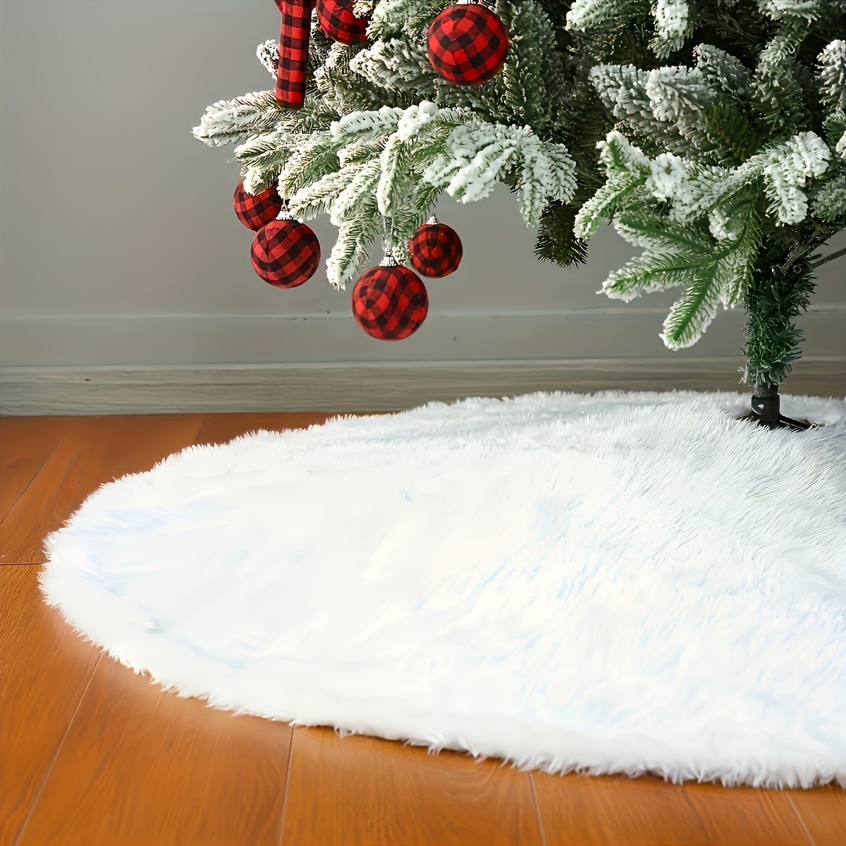 

Style Christmas Tree Skirt - 30 Inch Polyester Rustic Cover For Holiday Decor, No Electricity Or Feathers Required, Fits Christmas, Easter, 's Day, Valentine's Day, Winter Decorations - 1pc