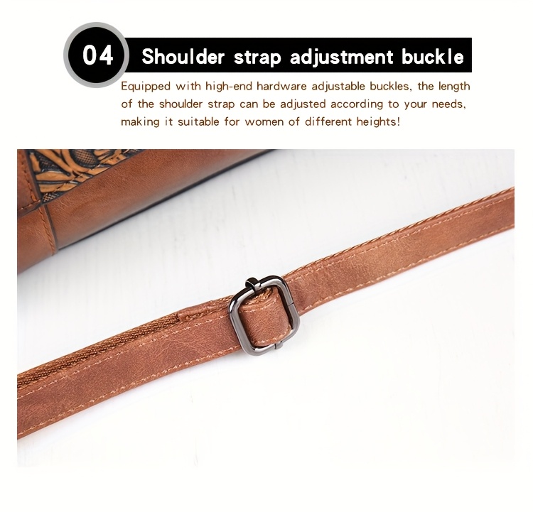 Red Vintage Sunflower Carved Bag flat lay, full view