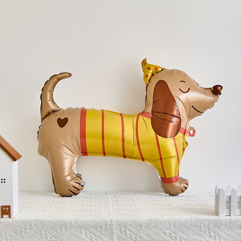 Image of 3d Standing Poodle Dachshund Labrador Bulldog Border Collie, Dog Puppy Birthday Party Decoration Balloons, For Halloween, Christmas