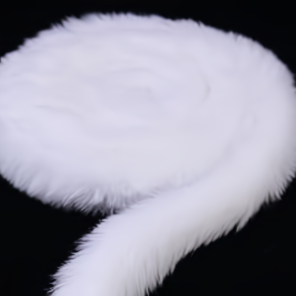 TEMU 2 Sets Of Christmas Faux Fur Trim & Soft Fleece Ribbon - White Fabric, Suitable For Multi-festive Decorations, Suitable For Trees, Wreaths, And