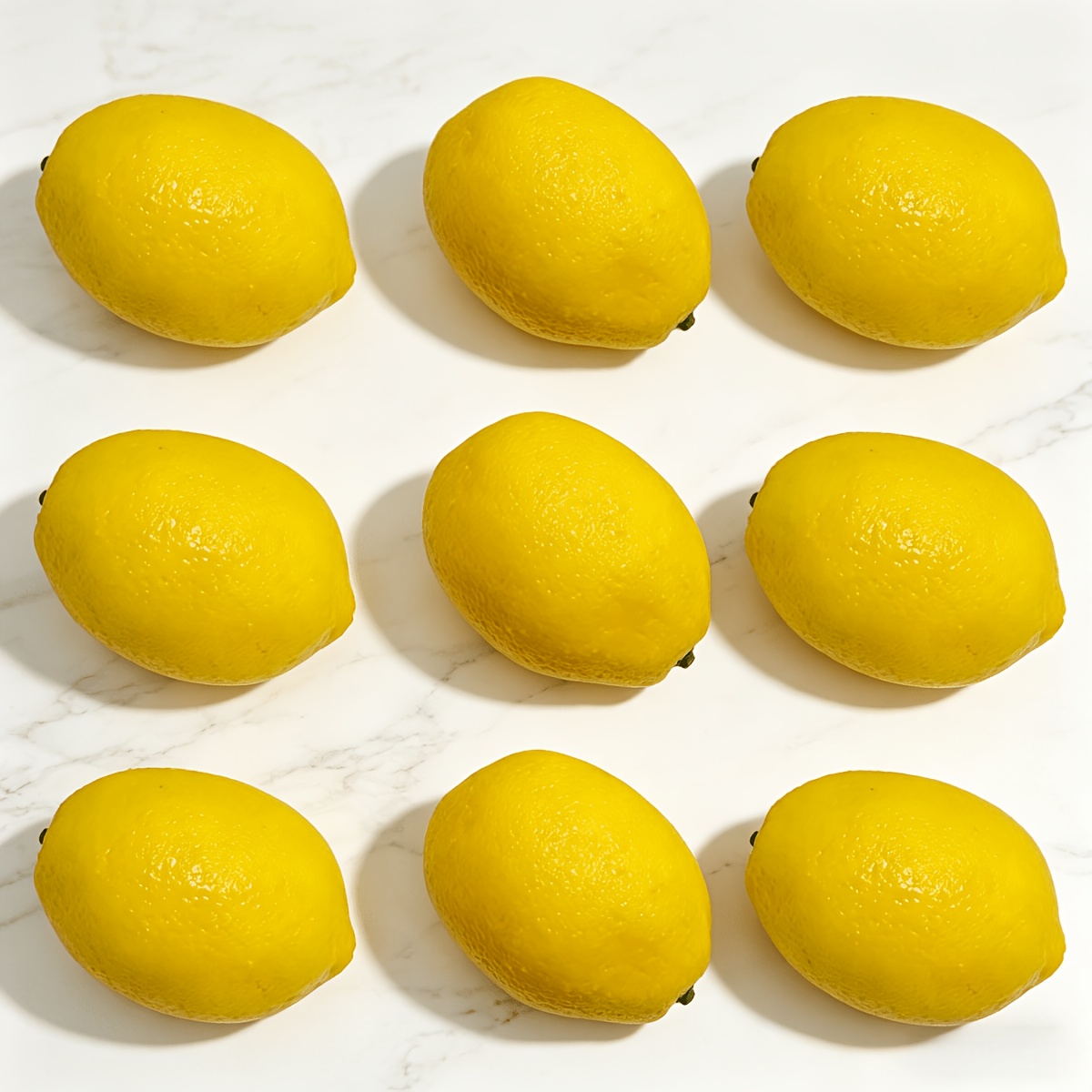 A Set Of 9 Simulation Fruit And Vegetable Artificial Decorations - Suitable For Home, Restaurant, Wedding, Party And Christmas Decorations, Including Realistic Lemons