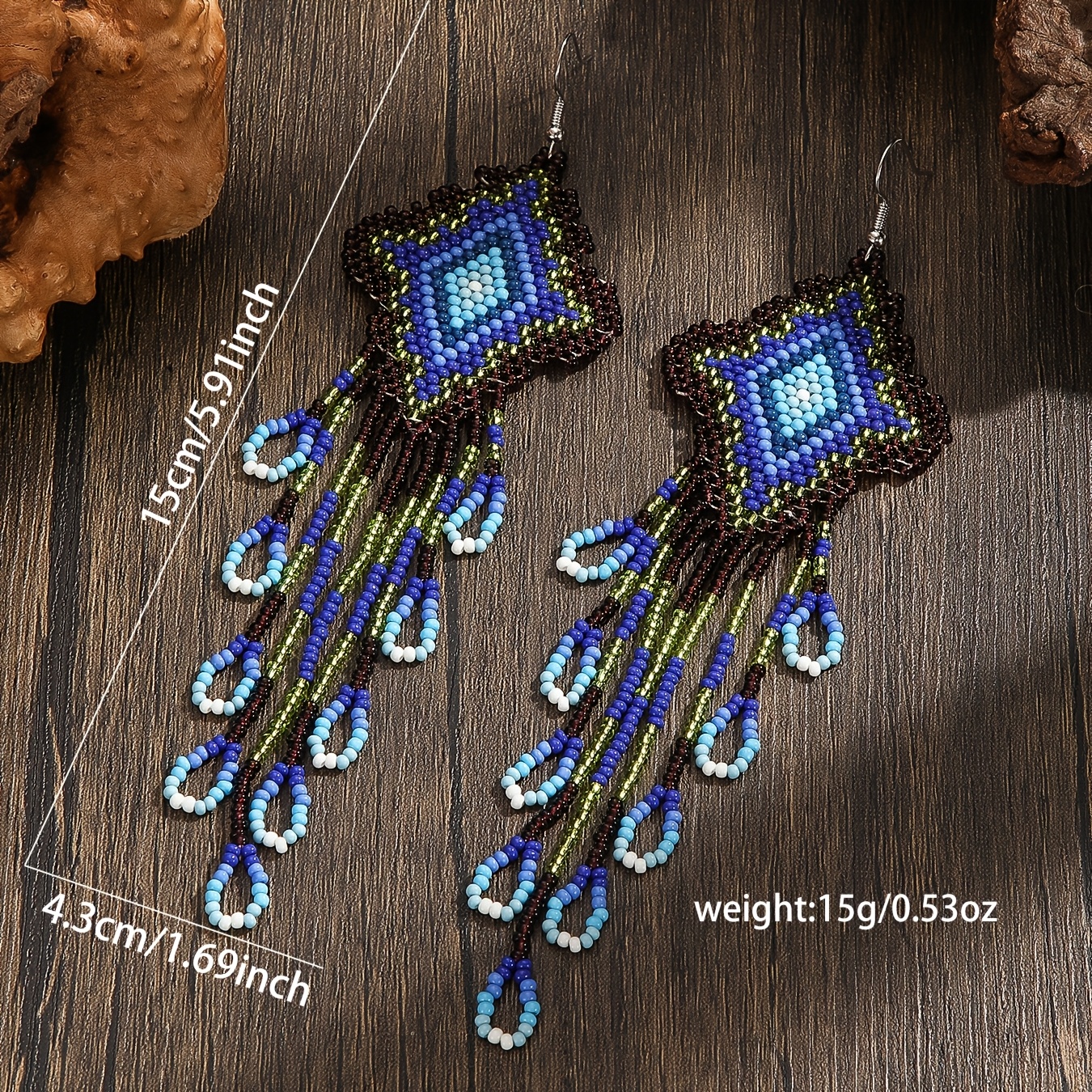 2pcs Bohemian Style Fashion Tassel Earrings