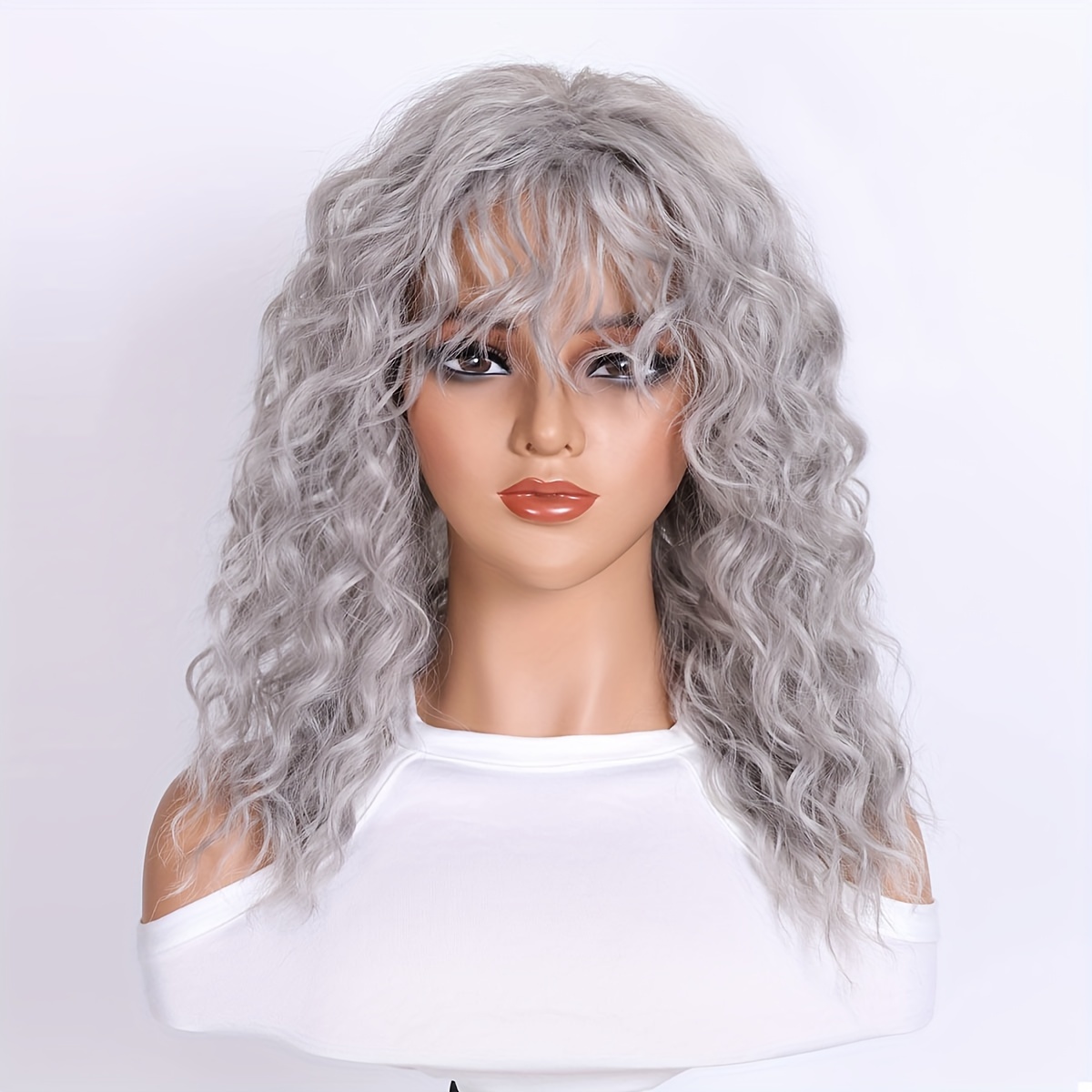 AOMIG Perruque Or Femme 70cm - 3PCS Avec Frange Et Lunettes | Pour Cosplay, Fête Et Déguisement