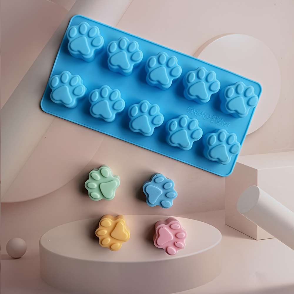 10- Cat Claw Chocolate Mold Cake Mold Jelly Mold Pudding Mold Silicone Mousse White Jelly Milk Jelly Baking Wax Grain Mold Easy Demoulding High Temperature Resistant Kitchen Baking Mold Food Grade