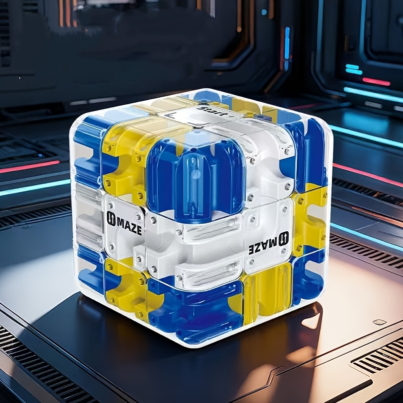 Image of 3d Puzzles Maze Cube - 3d Maze Magic Cube & Ball, Training Toy, High-difficulty Brain Teaser Puzzle, Educational Gift For Teens